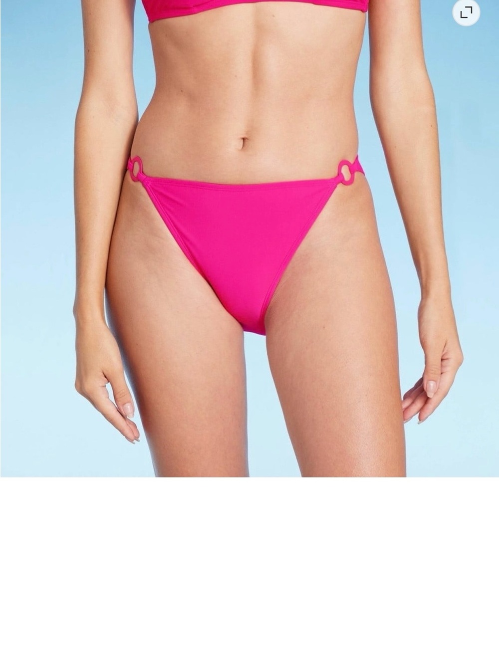 Shade & Shore Hot Pink Ring-Side Bikini Bottom